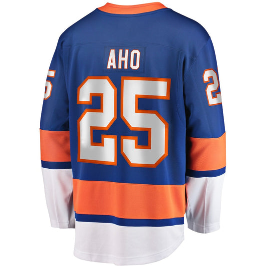 NY.Islanders #25 Sebastian Aho Fanatics Branded Home Breakaway Player Jersey  Royal Stitched American Hockey Jersey UNEC