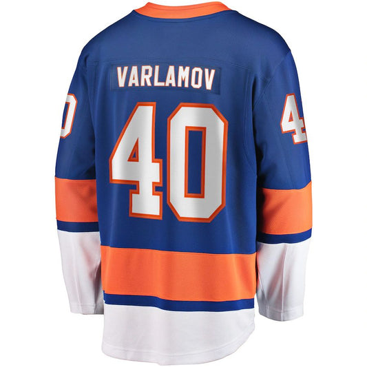 NY.Islanders #40 Semyon Varlamov Fanatics Branded Replica Player Jersey Royal Stitched American Hockey Jersey UNEC