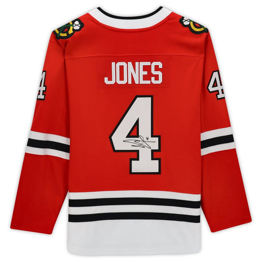 C.Blackhawks #4 Seth Jones Fanatics Authenti Autographed Fanatics Breakaway Jersey Red Stitched American Hockey Jersey UNEC