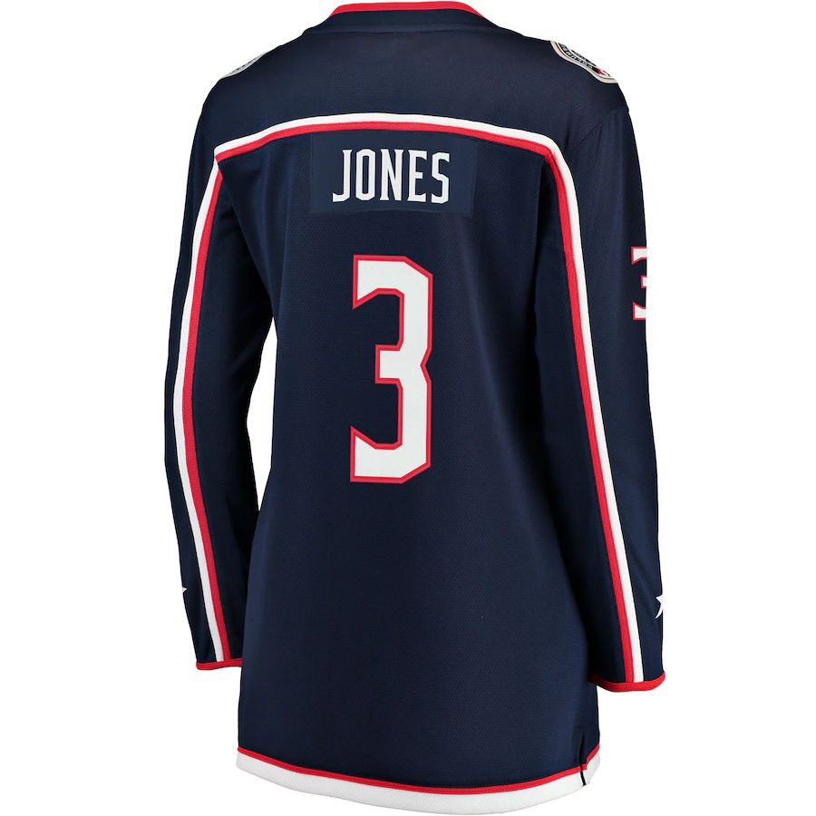 C.Blue Jackets #3 Seth Jones Fanatics Branded Home Premier Breakaway Player Jersey  Navy Stitched American Hockey Jersey UNEC