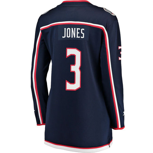 C.Blue Jackets #3 Seth Jones Fanatics Branded Home Premier Breakaway Player Jersey  Navy Stitched American Hockey Jersey UNEC