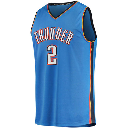 OC.Thunder #2 Shai Gilgeous-Alexander Fanatics Branded Fast Break Player Jersey Blue Icon Edition Stitched American Basketball Jersey UNEC