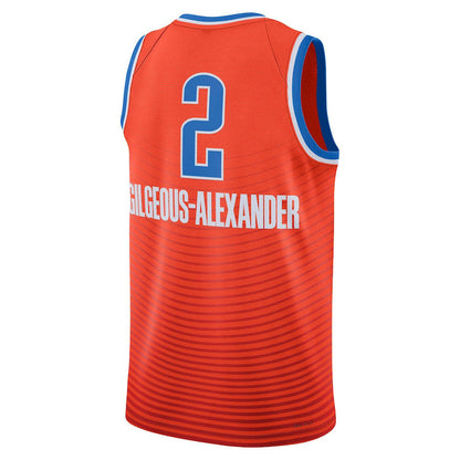 OC.Thunder #2 Shai Gilgeous-Alexander Jordan Brand 2022-23 Statement Edition Swingman Jersey Orange Stitched American Basketball Jersey UNEC