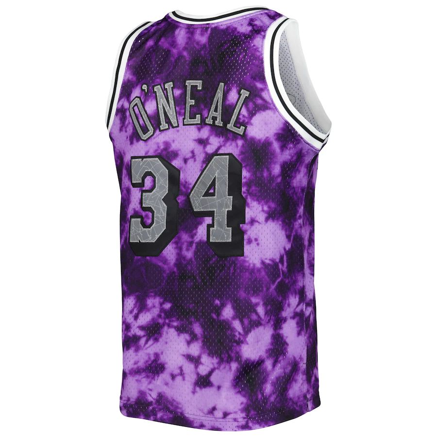 LA.Lakers #34 Shaquille O'Neal  Mitchell & Ness 1996-97 Galaxy Swingman Jersey Purple Stitched American Basketball Jersey UNEC