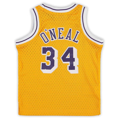 LA.Lakers #34 Shaquille O'Neal Mitchell & Ness Infant Retired Player Jersey Gold Stitched American Basketball Jersey UNEC