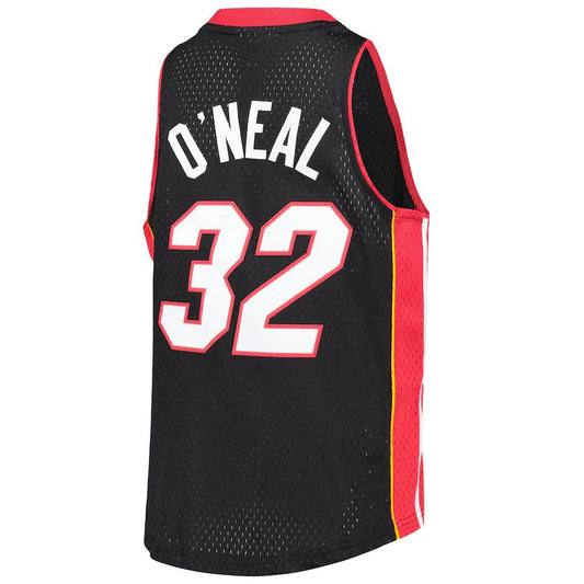 M.Heat #32 Shaquille O'Neal Mitchell & Ness Big & Tall 2005-06 Hardwood Classics Swingman Jersey Black Stitched American Basketball Jersey UNEC