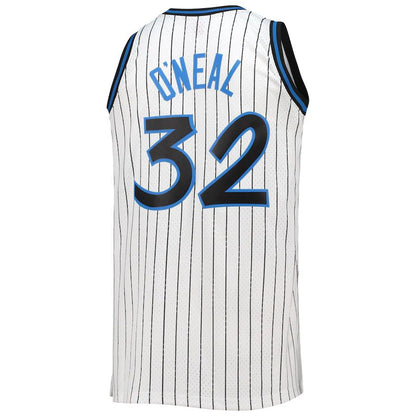 O.Magic #32 Shaquille O'Neal Mitchell & Ness Big & Tall 1993-94 Hardwood Classics Swingman Jersey White Stitched American Basketball Jersey UNEC