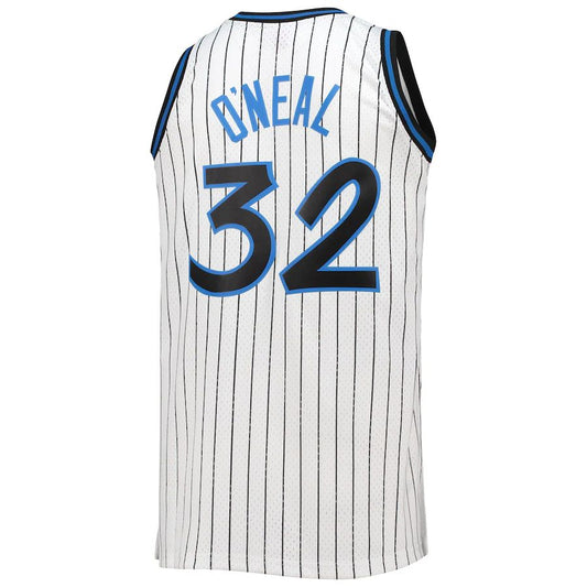 O.Magic #32 Shaquille O'Neal Mitchell & Ness Big & Tall 1993-94 Hardwood Classics Swingman Jersey White Stitched American Basketball Jersey UNEC