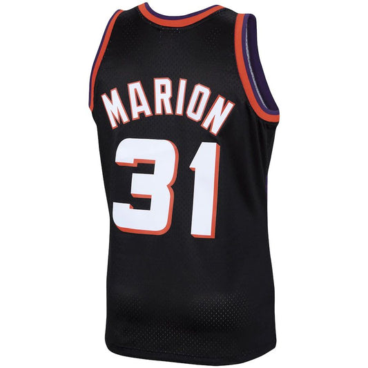 P.Suns #31 Shawn Marion Mitchell & Ness 1999-2000 Hardwood Classics Swingman Player Jersey Black Stitched American Basketball Jersey UNEC