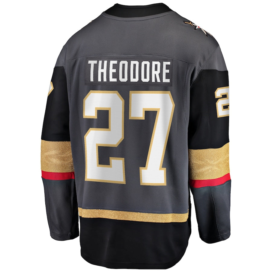V.Golden Knights #27 Shea Theodore Fanatics Branded Alternate Premier Breakaway Player Jersey Gray Hockey Jersey UNEC
