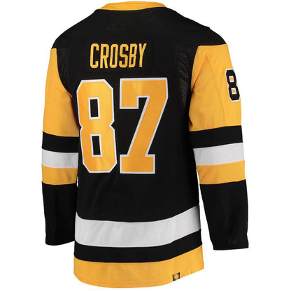 P.Penguins #87 Sidney Crosby Home Captain Patch Primegreen Authentic Pro Player Jersey Black Stitched American Hockey Jersey UNEC