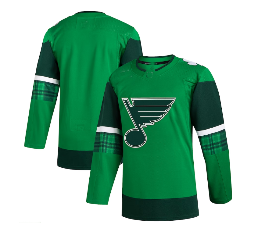St.Louis Blues 2023 St. Patrick's Day Primegreen Authentic Jersey - Kelly Green Stitched American Hockey Jersey UNEC