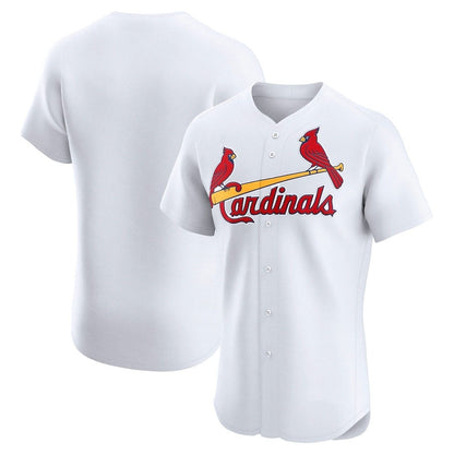 St. Louis Cardinals Home Elite Jersey - White Stitched Baseball Jersey