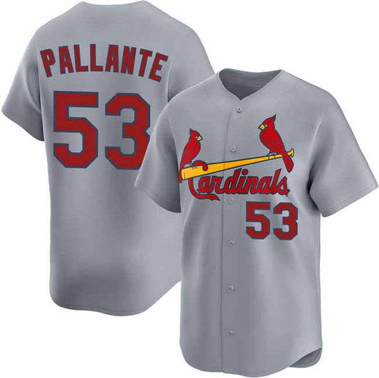 St. Louis Cardinals #53 Andre Pallante Gray 2024 Away Limited Stitched Baseball Jersey