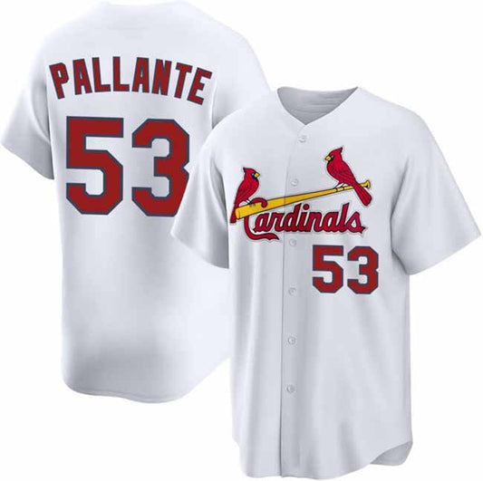 St. Louis Cardinals #53 Andre Pallante White Home Limited Stitched Baseball Jersey