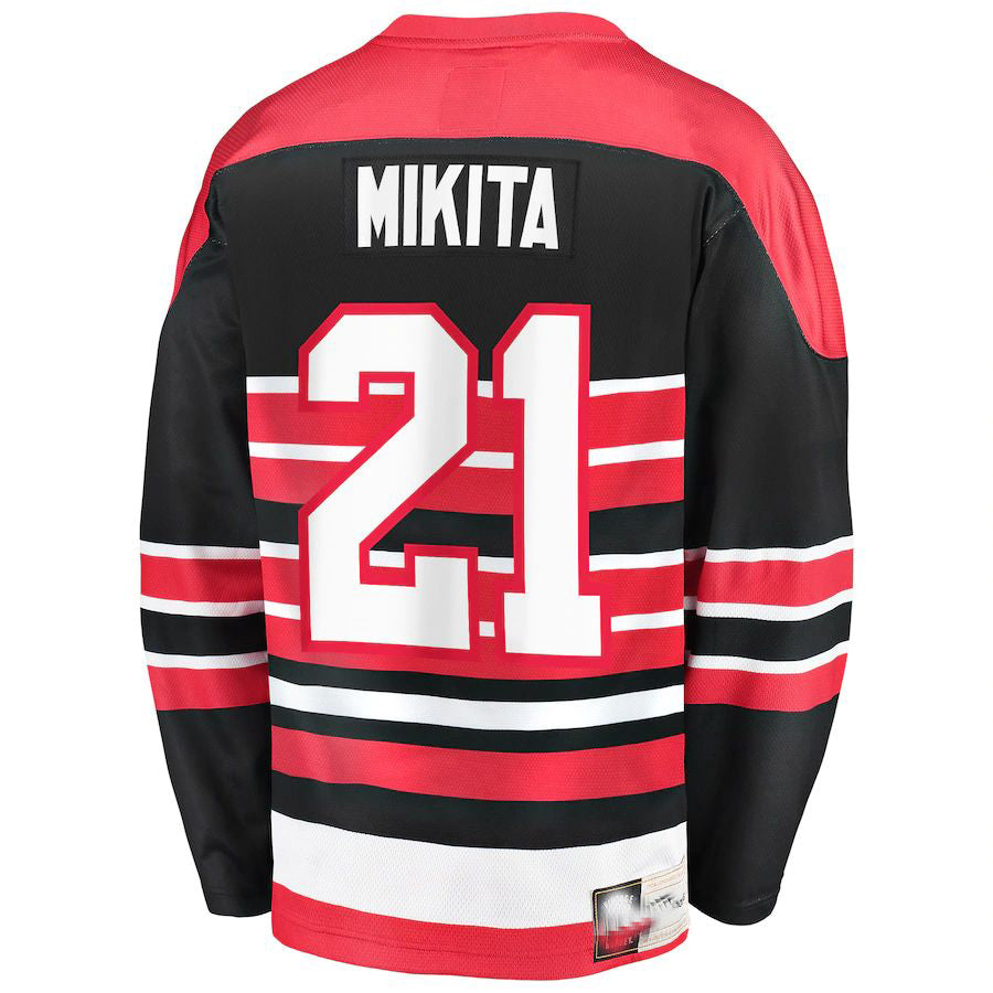 C.Blackhawks #21 Stan Mikita Fanatics Branded Premier Breakaway Retired Player Jersey Red Stitched American Hockey Jersey UNEC