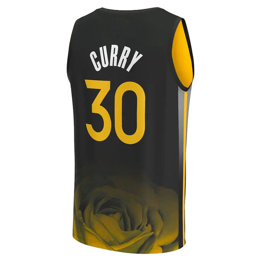 G.State Warriors #30 Stephen Curry Fanatics Branded 2022-23 Fastbreak Jersey City Edition Black Stitched American Basketball Jersey UNEC