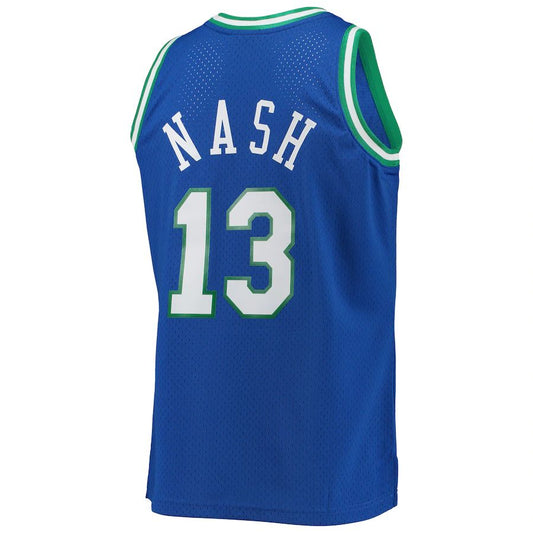 D.Mavericks #13 Steve Nash Mitchell & Ness Hardwood Classics Swingman Jersey Blue Stitched American Basketball Jersey UNEC