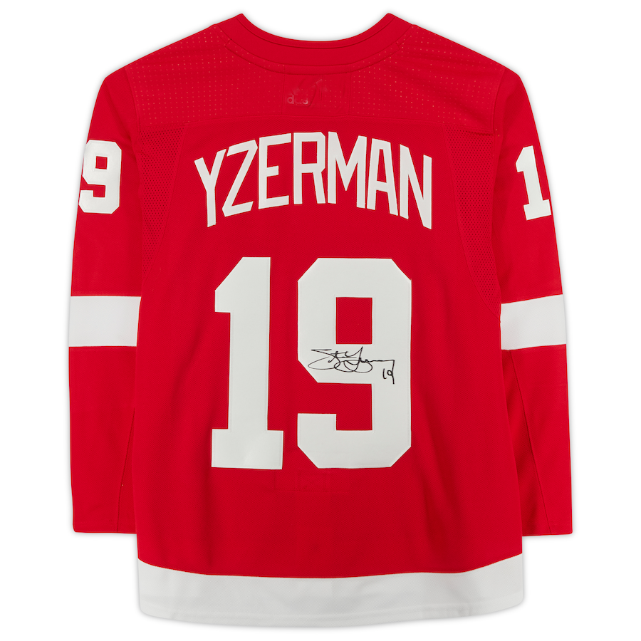 D.Red Wings #19 Steve Yzerman Fanatics Authentic Autographed Jersey Red Stitched American Hockey Jersey UNEC