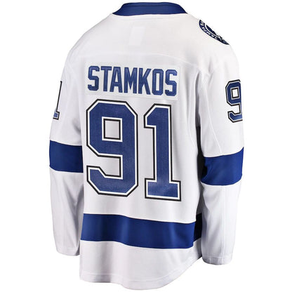 TB.Lightning #91 Steven Stamkos Fanatics Branded Breakaway Player Jersey White Stitched American Hockey Jersey UNEC