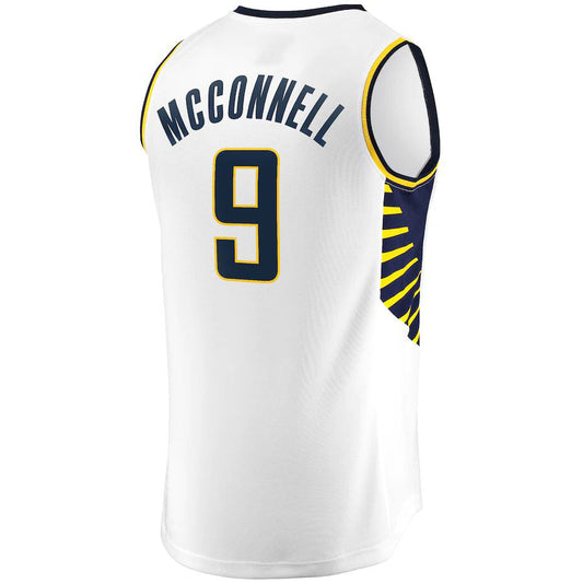 IN.Pacers #9 T.J. McConnell Fanatics Branded Fast Break Player Replica Jersey Association Edition White Stitched American Basketball Jersey UNEC