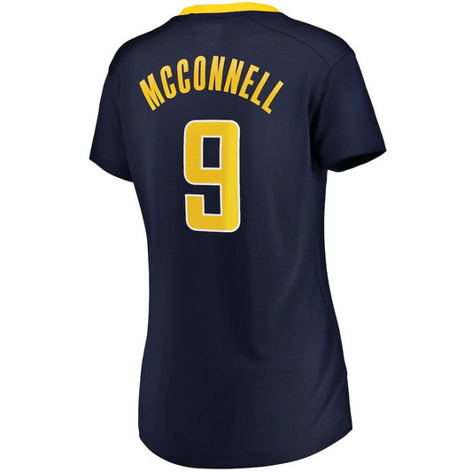 IN.Pacers #9 T.J. McConnell Fanatics Branded Women's Fast Break Player Replica Jersey Navy Icon Edition Stitched American Basketball Jersey UNEC