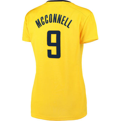 IN.Pacers #9 T.J. McConnell Fanatics Branded Women's Fast Break Player Replica Jersey Statement Edition Gold Stitched American Basketball Jersey UNEC