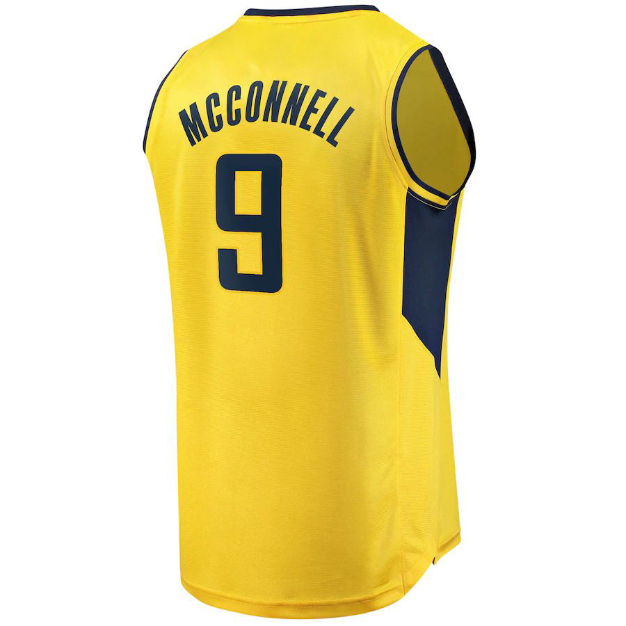 IN.Pacers #9 T.J. McConnell Fanatics Branded Youth Fast Break Replica Player Jersey Statement Edition Gold Stitched American Basketball Jersey UNEC