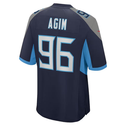 T.Titans #96 McTelvin Agim Navy Team Game Stitched American Football Jersey