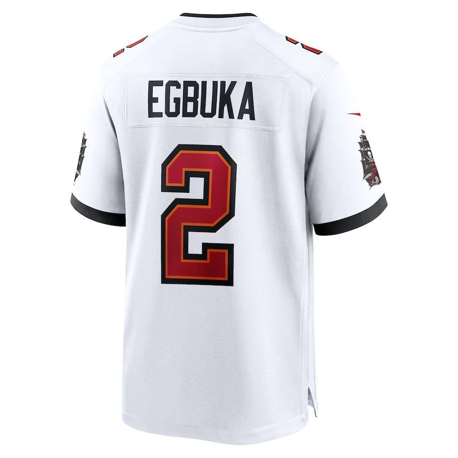 TB.Buccaneers #2 Emeka Egbuka White 50th Season Game American Football Jerseys CustomName