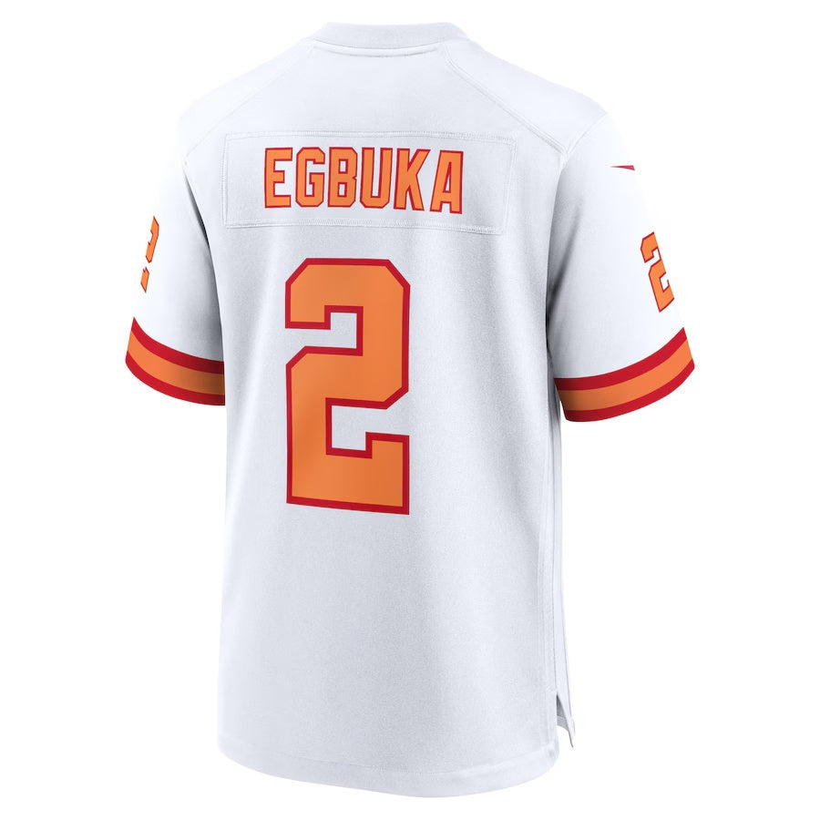 TB.Buccaneers #2 Emeka Egbuka '76 White Alternate 50th Season Game American Football Jerseys CustomName
