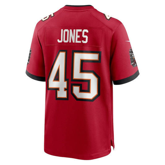 TB.Buccaneers #45 Deion Jones Red Team Game American Football Jerseys CustomName