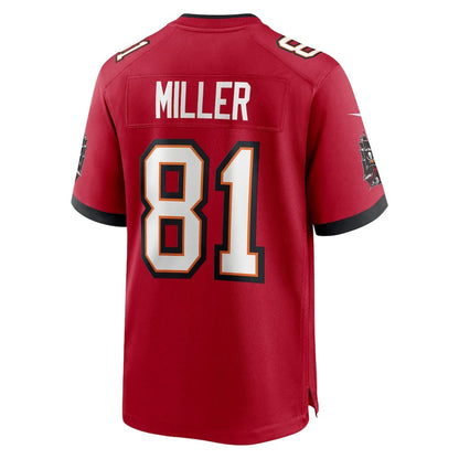 TB.Buccaneers #81 Ryan Miller Red Team Game American Football Jerseys CustomName
