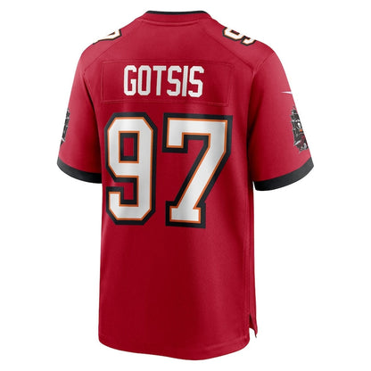 TB.Buccaneers #97 Adam Gotsis Red Team Game Stitched American Football Jerseys