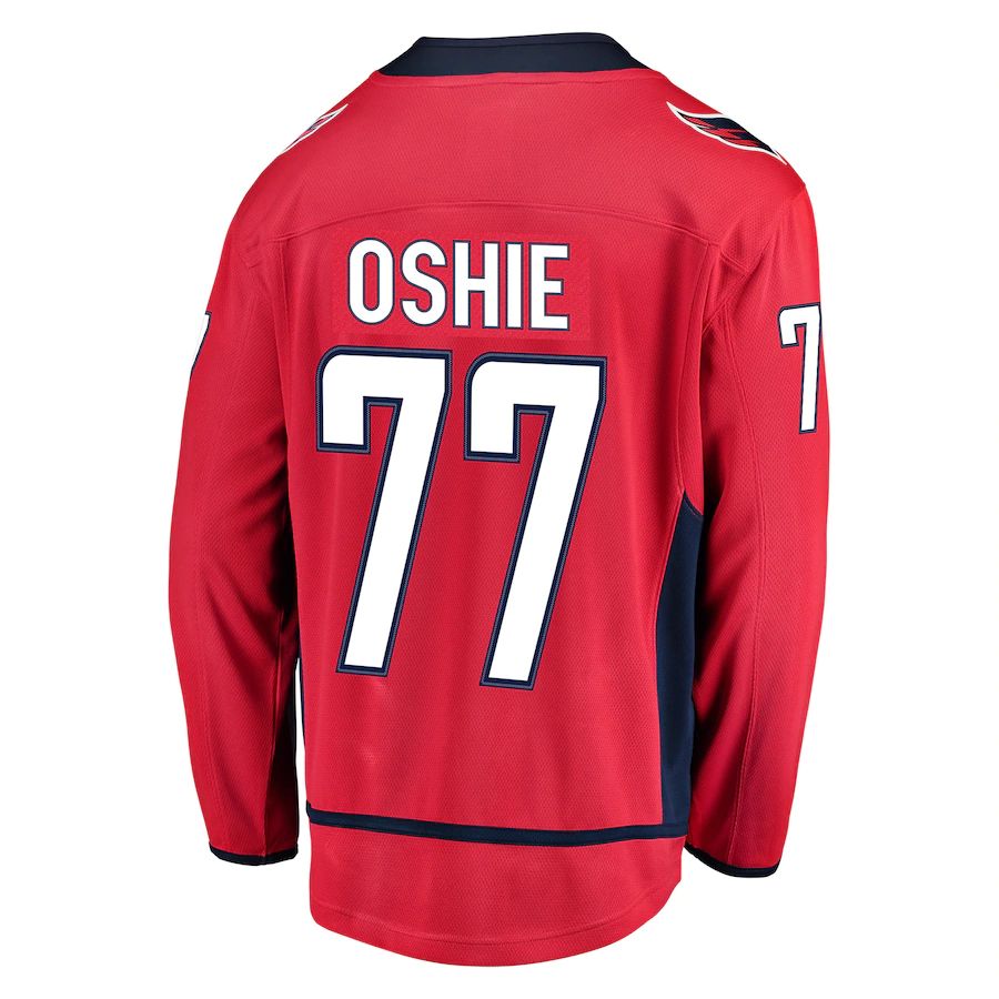 W.Capitals #77 TJ Oshie Fanatics Branded Breakaway Player Jersey Red Stitched American Hockey Jersey UNEC