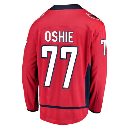 W.Capitals #77 TJ Oshie Fanatics Branded Breakaway Player Jersey Red Stitched American Hockey Jersey UNEC