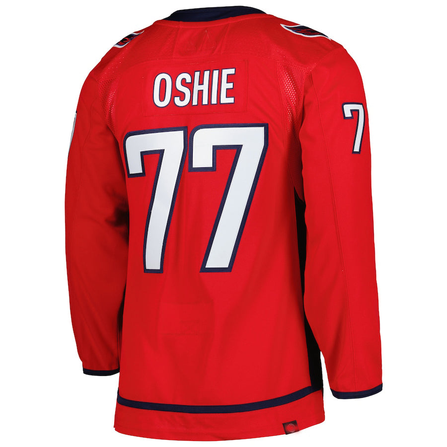 W.Capitals #77 TJ Oshie Home Primegreen Authentic Pro Player Jersey Red Stitched American Hockey Jersey UNEC