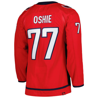 W.Capitals #77 TJ Oshie Home Primegreen Authentic Pro Player Jersey Red Stitched American Hockey Jersey UNEC