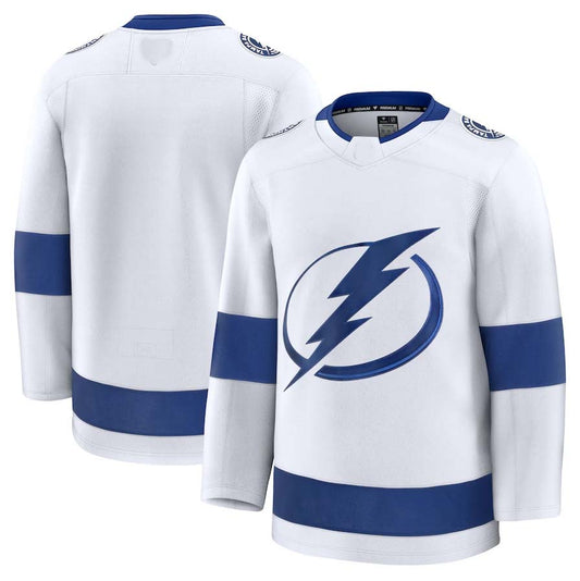TB.Lightning Fanatics Away Premium Jersey - White Stitched American Hockey Jersey UNEC