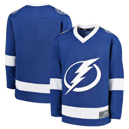 TB.Lightning Fanatics Branded Home Replica Blank Jersey Blue Stitched American Hockey Jersey UNEC