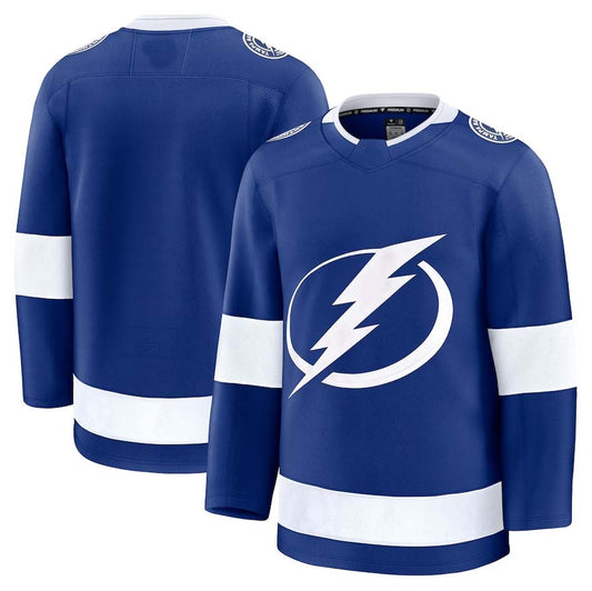 TB.Lightning Fanatics Home Premium Jersey - Blue Stitched American Hockey Jersey UNEC