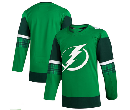 TB.Lightning 2023 St. Patrick's Day Primegreen Authentic Jersey - Kelly Green Stitched American Hockey Jersey UNEC
