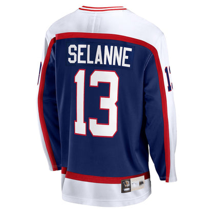 W.Jets #13 Teemu Selanne Fanatics Branded Breakaway Retired Player Jersey Navy Stitched American Hockey Jersey UNEC