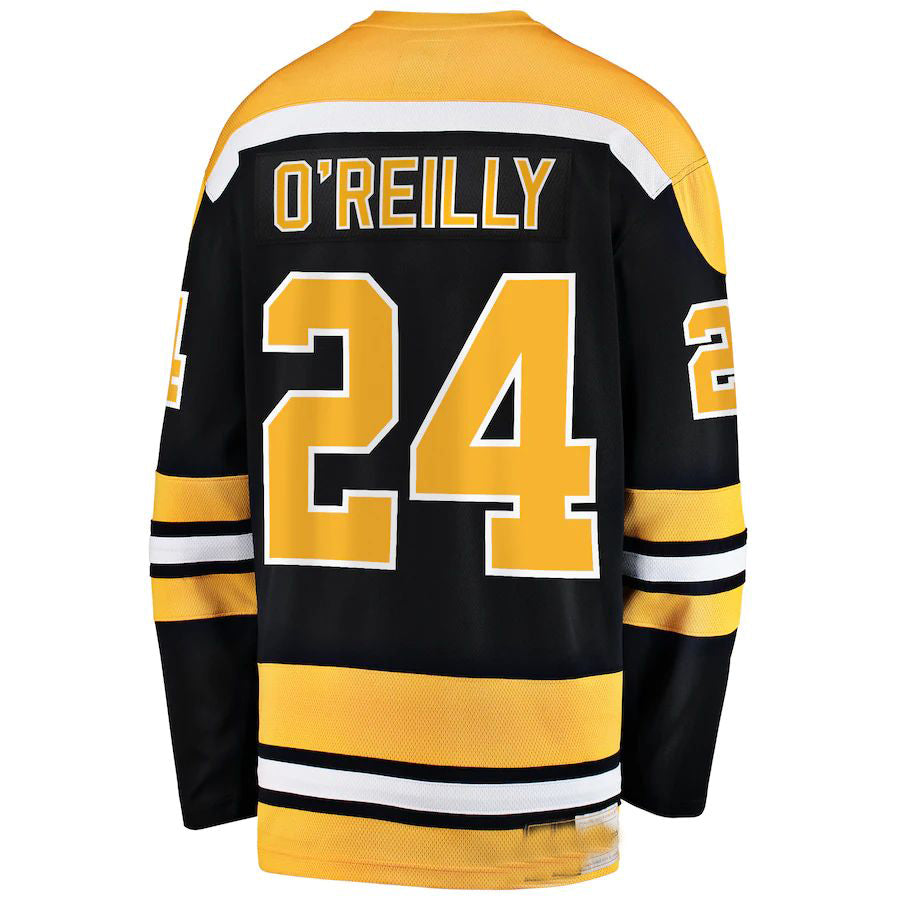 B.Bruins #24 Terry O'Reilly Fanatics Branded Premier Breakaway Retired Player Jersey Black Stitched American Hockey Jersey UNEC