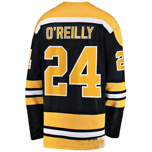 B.Bruins #24 Terry O'Reilly Fanatics Branded Premier Breakaway Retired Player Jersey  Black Stitched American Hockey Jersey UNEC