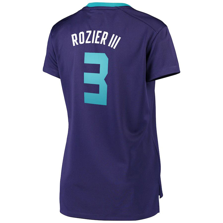 C.Hornets #3 Terry Rozier III Fanatics Branded Fast Break Replica Jersey Purple Statement Edition Stitched American Basketball Jersey UNEC