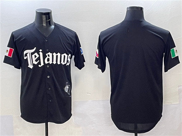 Texas Rangers Blank Black Mexico 2025 Vapor Premier Limited Stitched Baseball Jersey