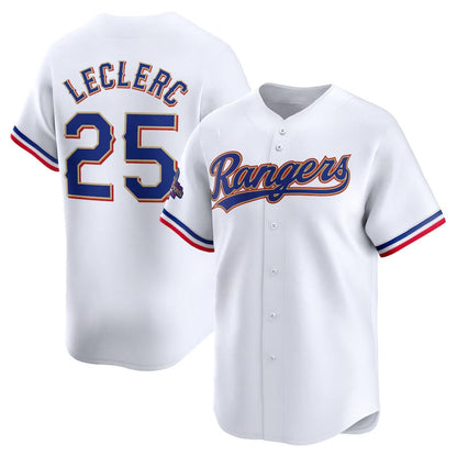 Texas Rangers #25 Jose Leclerc 2024 Gold Collection Limited Player Jersey ¨C White Baseball Jerseys