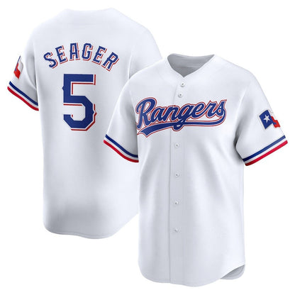Texas Rangers #5 Corey Seager Home Limited Jersey - White Stitched Baseball Jersey