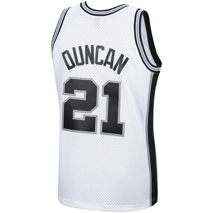 S.Antonio Spurs #21 Tim Duncan Mitchell & Ness 1998-99 Hardwood Classics Swingman Jersey White Stitched American Basketball Jersey UNEC
